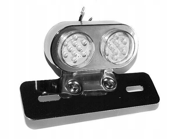 LA-028 - Задний фонарь задний универсальный светодиодный металлический хром E11