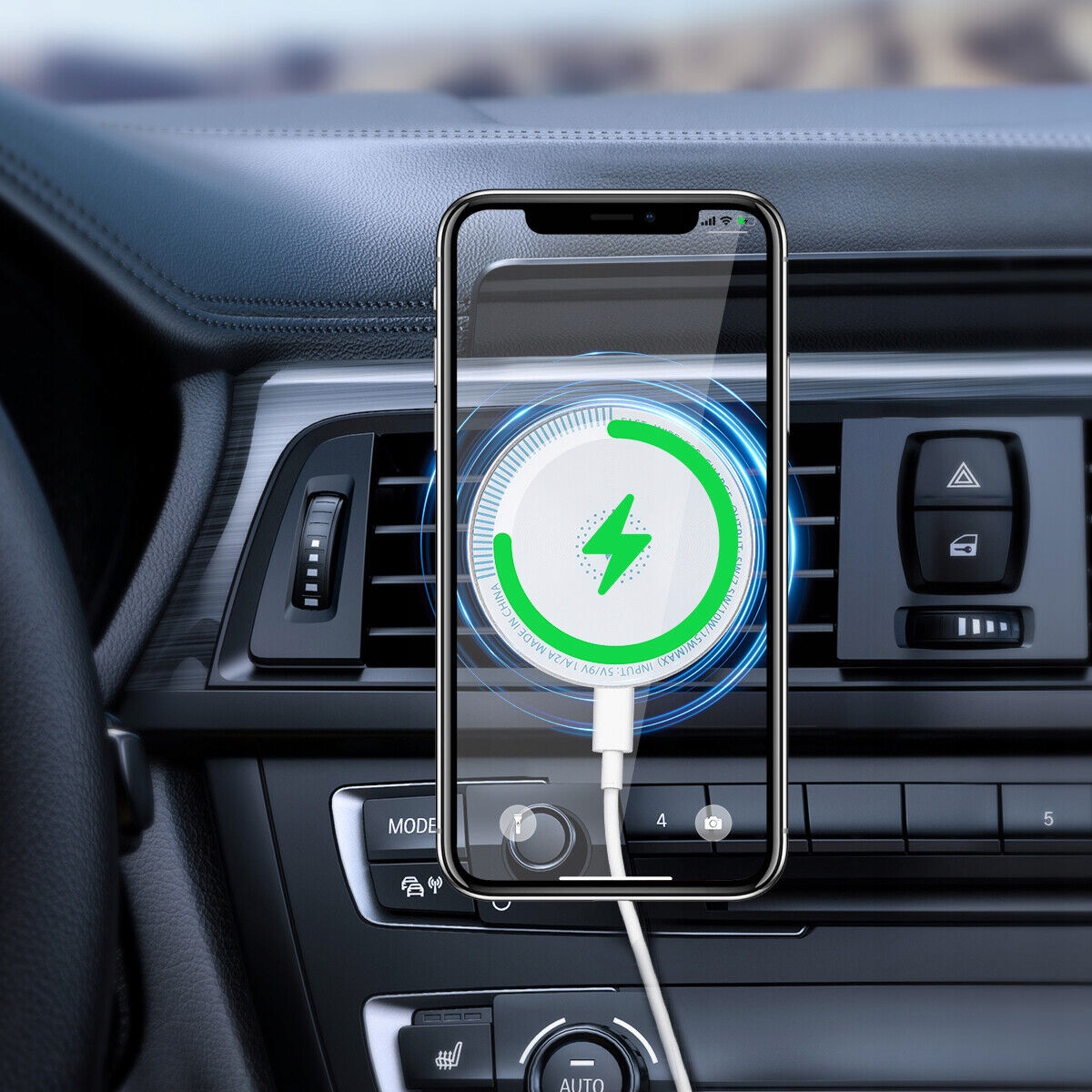 UCHWYT SAMOCHODOWY NA TELEFON ŁADOWARKA INDUKCYJNA MAGSAFE DO IPHONE QI 15W Numer katalogowy producenta 033706