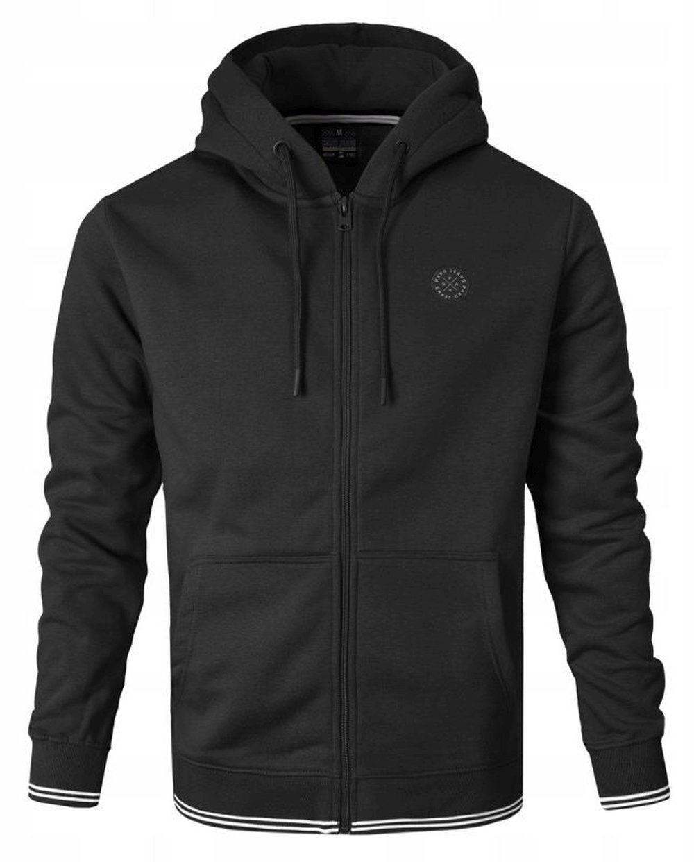 Rozepínací pánská mikina s kapucí – Pako Jeans – černá – 3XL