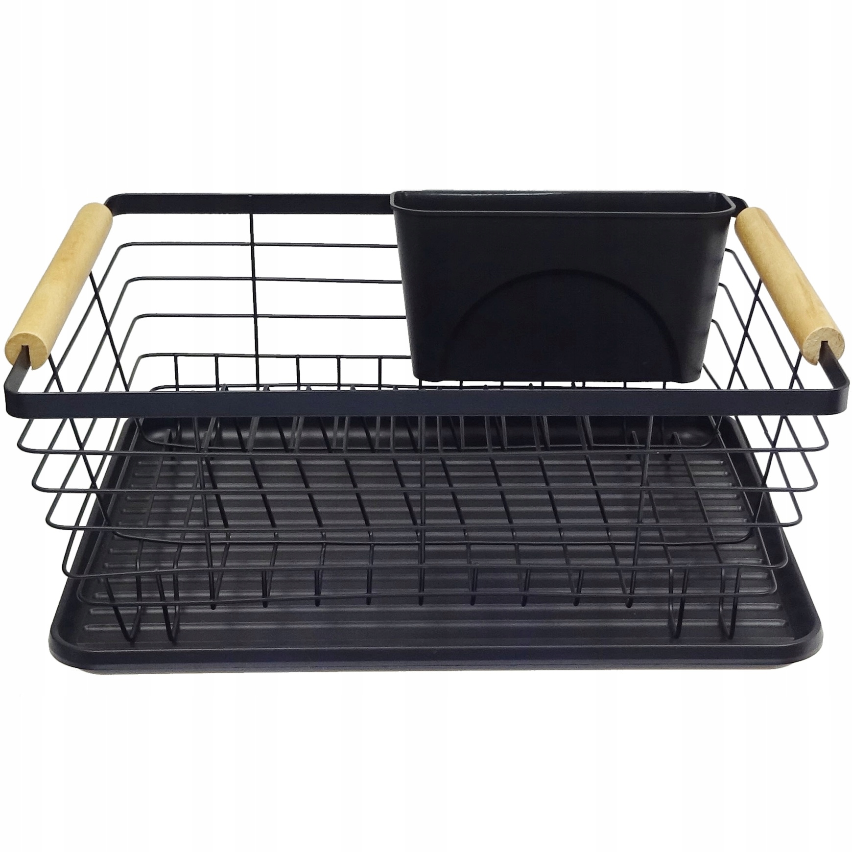 SUSZARKA DO NACZYŃ CZARNA STOJĄCA OCIEKACZ Z TACKĄ Typ jednopoziomowa