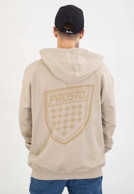Mikina Prosto S kapucí Zip Shield béžová