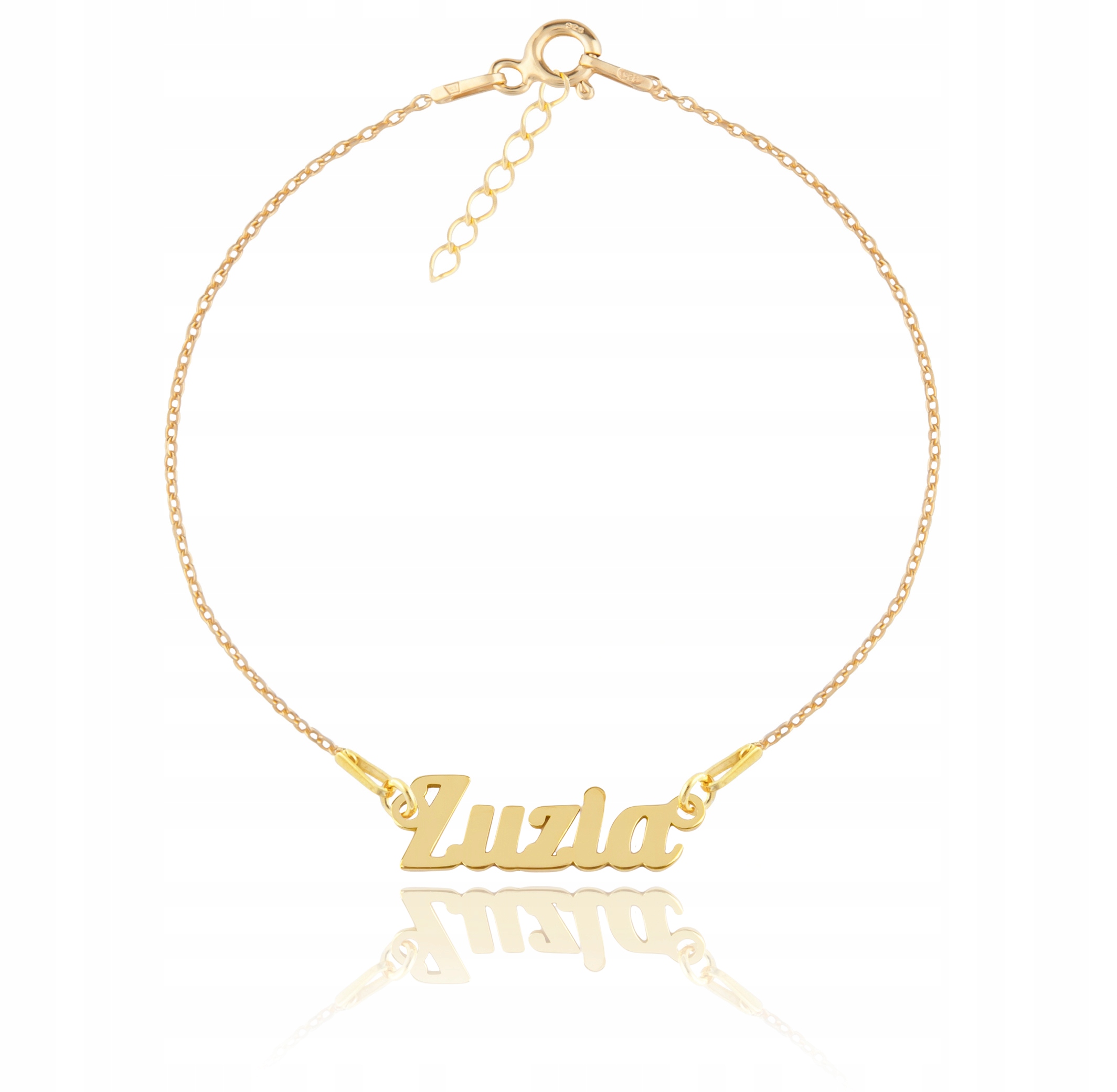 

Złota bransoletka z Imieniem Imię Zuzia Srebro 925