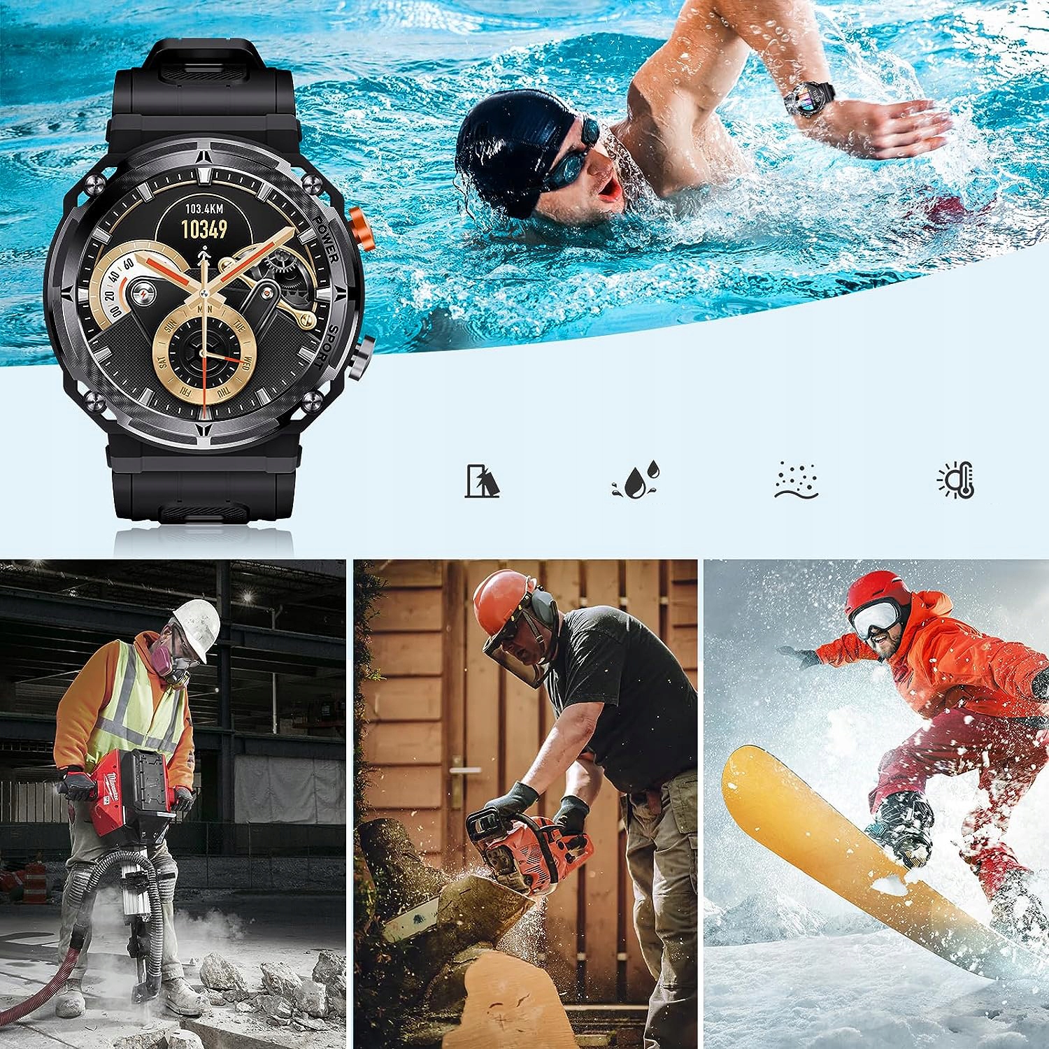 Smartwatch C21pro Bluetooth 5.2 z Dzwonienia i 111 Trybami Sportowymi Styl sportowy