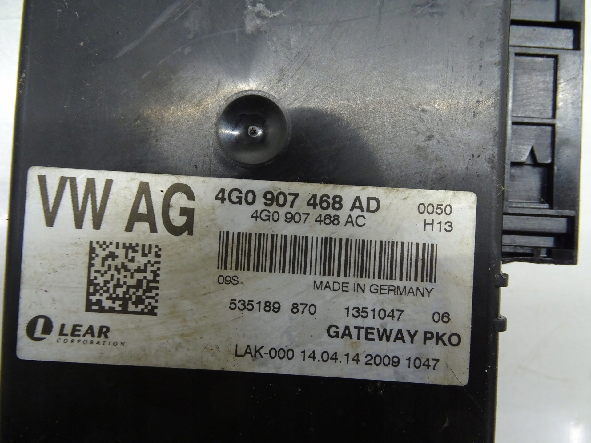module computer control unit GATEWAY AUDI A6 C7 4G A7 4G0907468AD