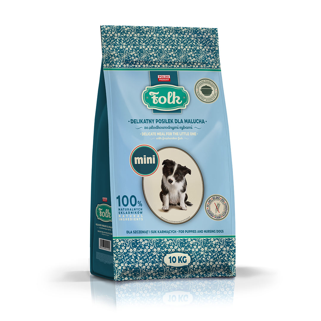 Karma sucha dla psa Folk Junior Mini z rybami 10 kg