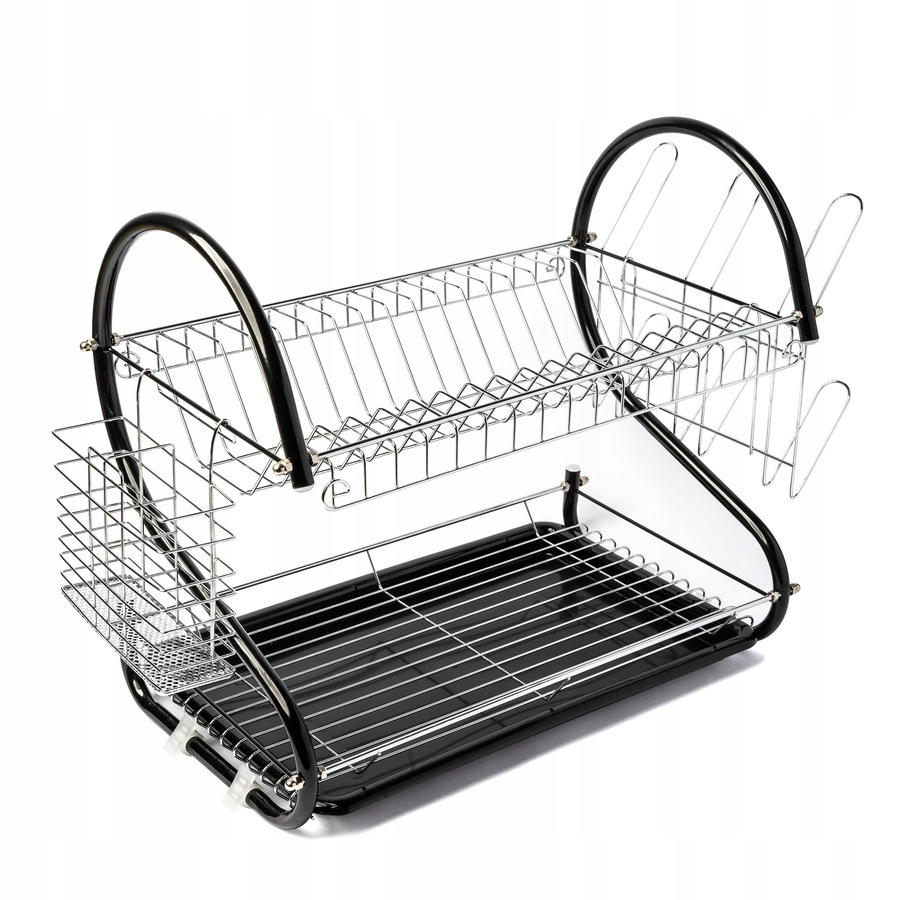 SUSZARKA DO NACZYŃ CZARNA DŻETA 2-POZIOMOWA