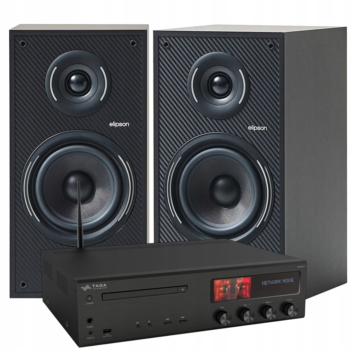 Elipson Horus 6B Taga Harmony HTR-1500CD Hybridný CD Amplituner Wi-Fi Fm