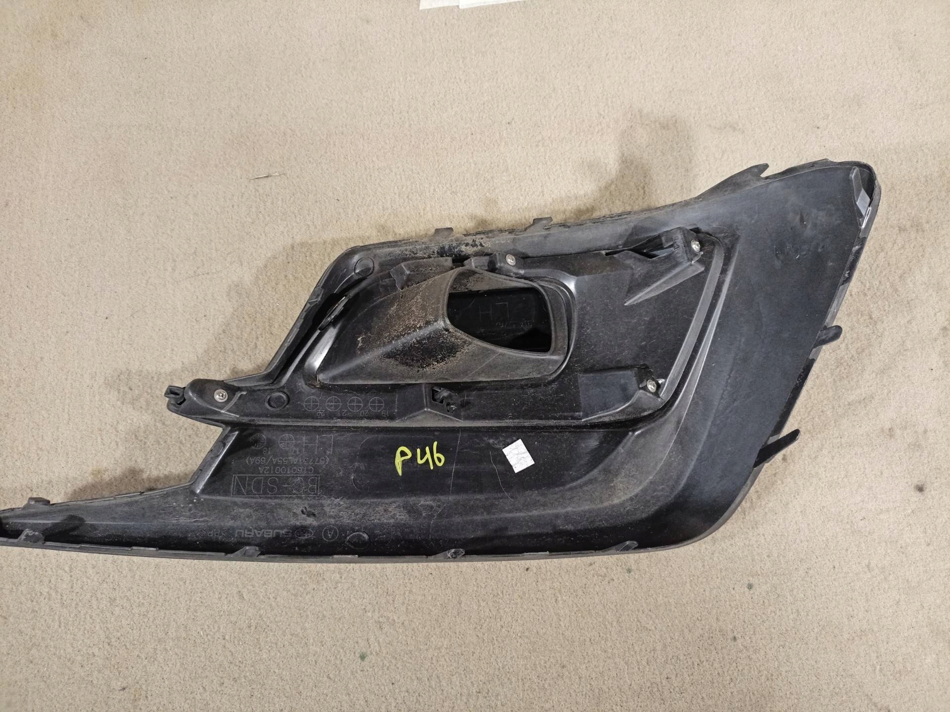 grid of a bumper left side nizej Subaru Legacy 6 facelift BN 2019