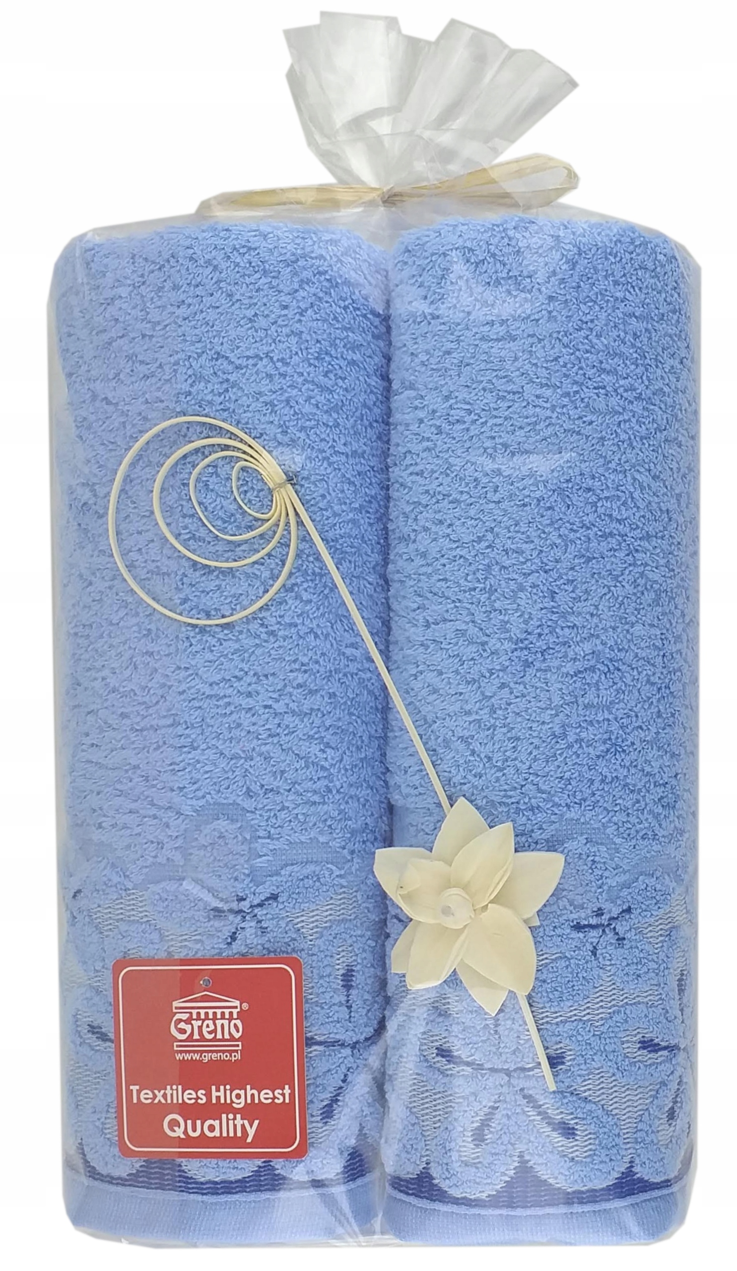 Komplet 2 ręczników Bella 50 70 Greno błękitny