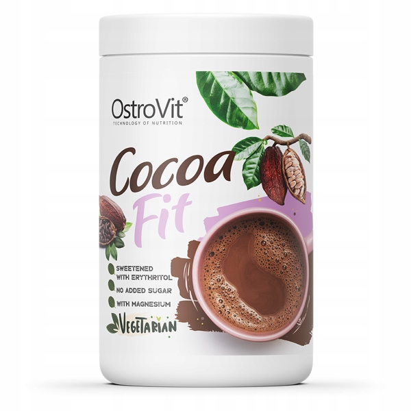 COCOA FIT NAPÓJ KAKAOWY CZEKOLADOWY Z MAGNEZEM BEZ CUKRU - OstroVit 500g