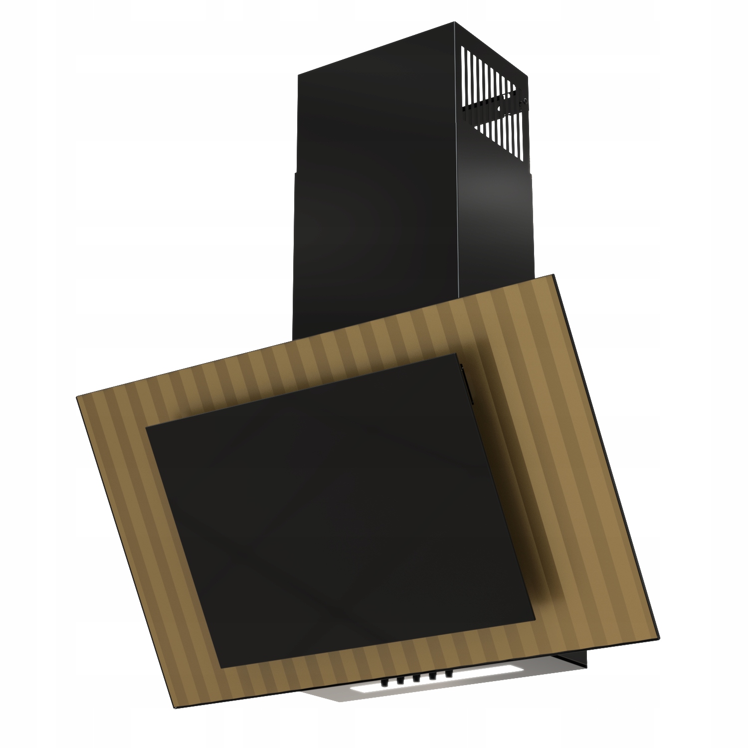 Okap Kuchenny Vertical 3D Przyścienny Skośny 320 m³/h 60 cm Złoty Piaskowy