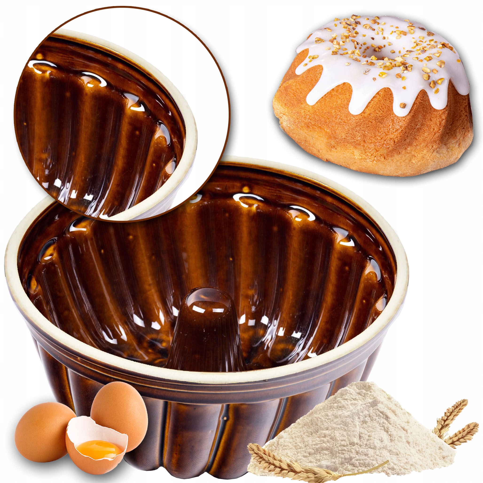 Forma Na Pečení Bábovky Koláče Keramická Formička S Komínovým Pouzdrem 5 l