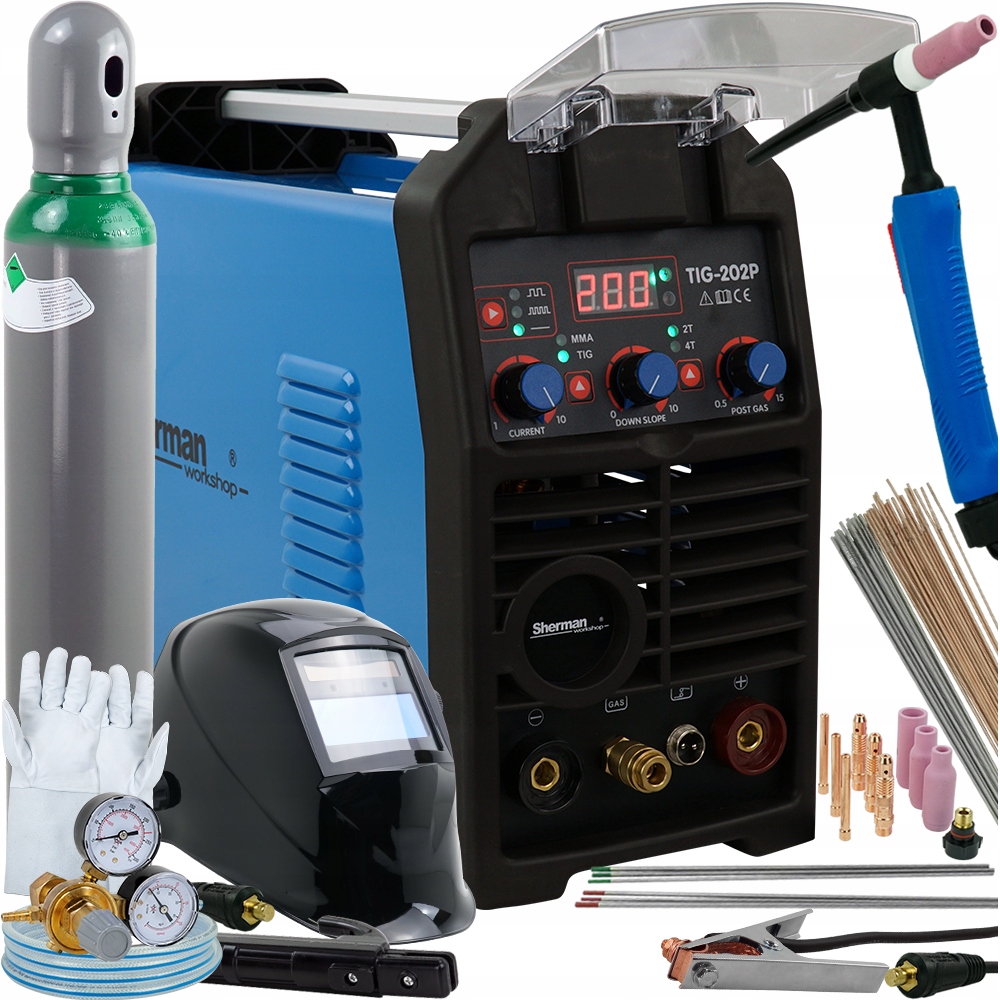 Spawarka inwertorowa TIG DC 200A HF MMA z pulsem