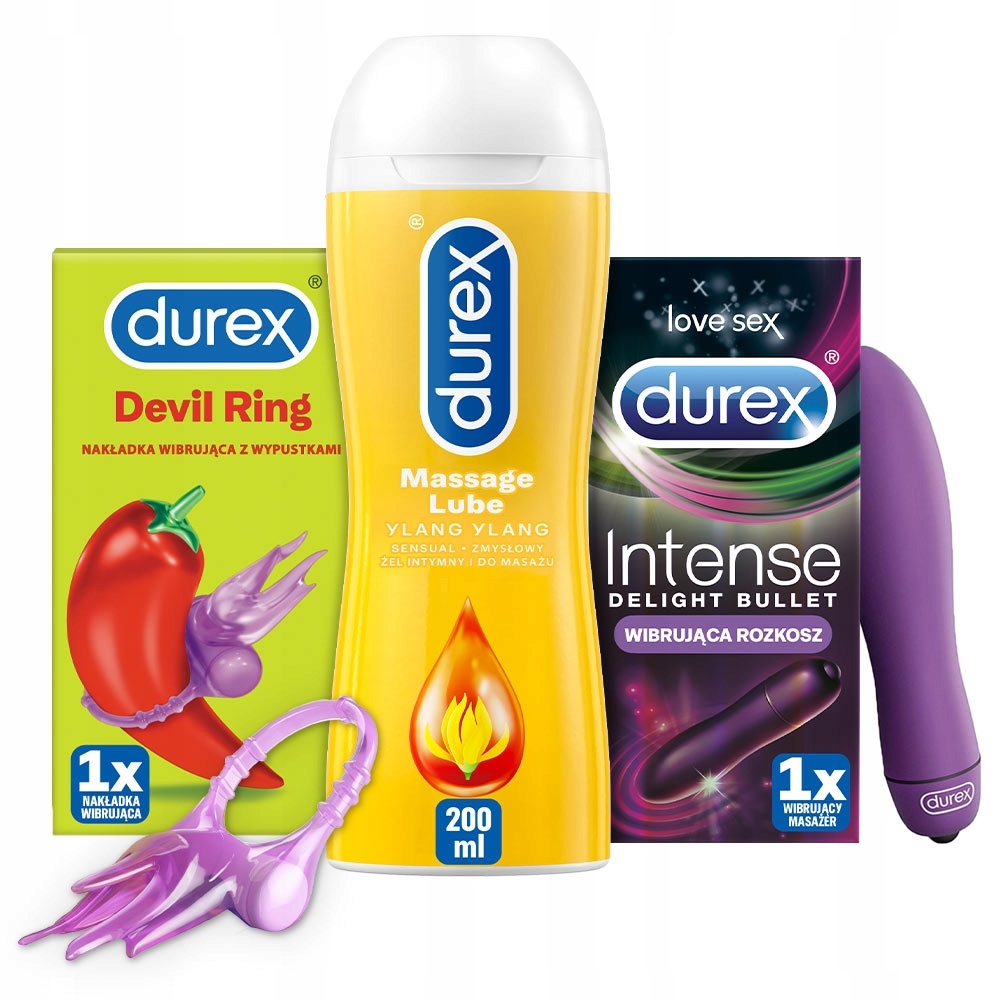

Durex Intense nakładka wibrator żel Zestaw