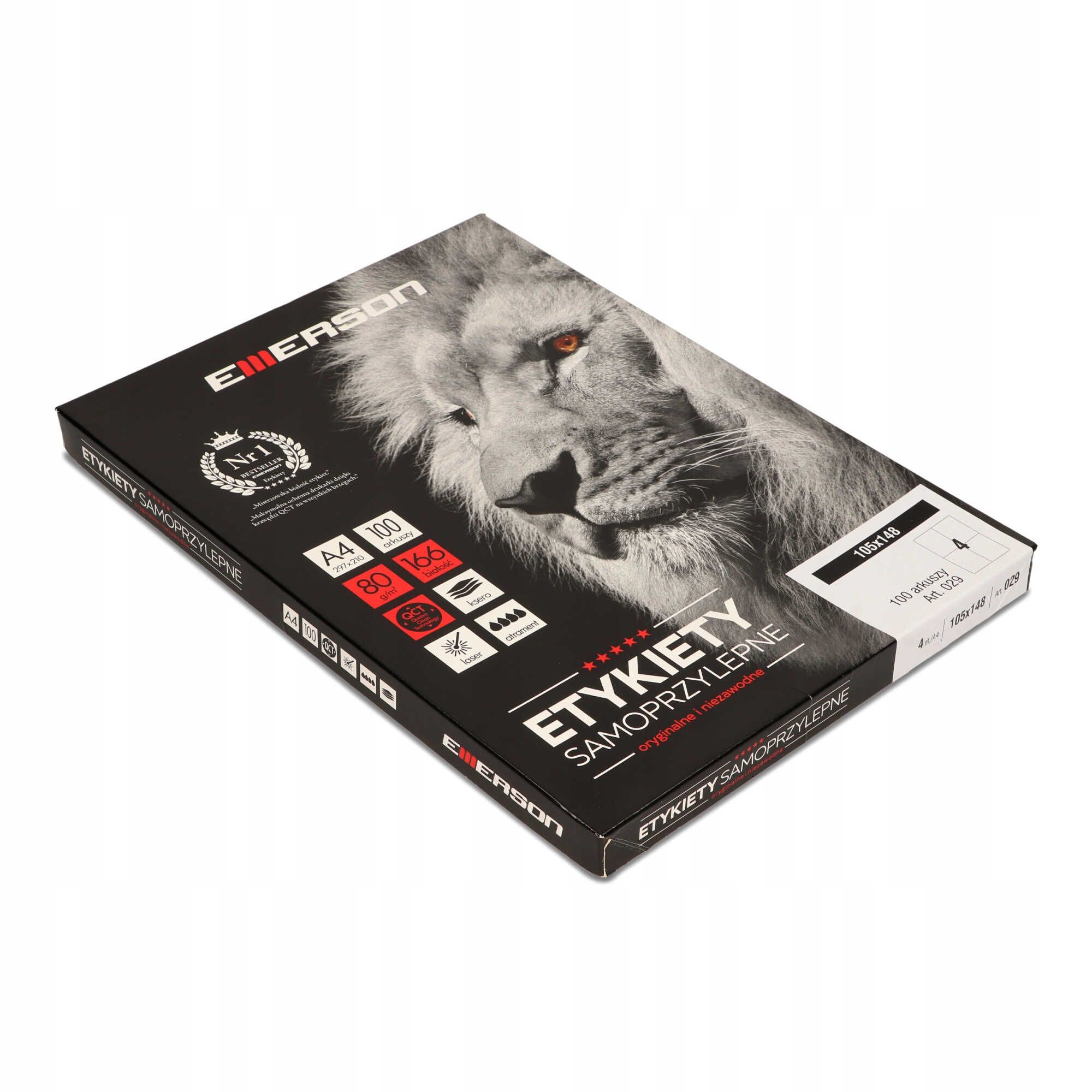 Etykiety A4 białe (100ark) 105x148mm nr.029 EMERSO Marka Emerson