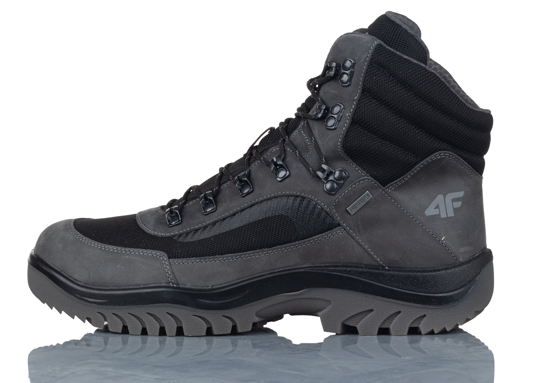 Buty 4F Męskie Trekkingowe Szare Oddychające Wodoodporne OBMH253 25S R-41