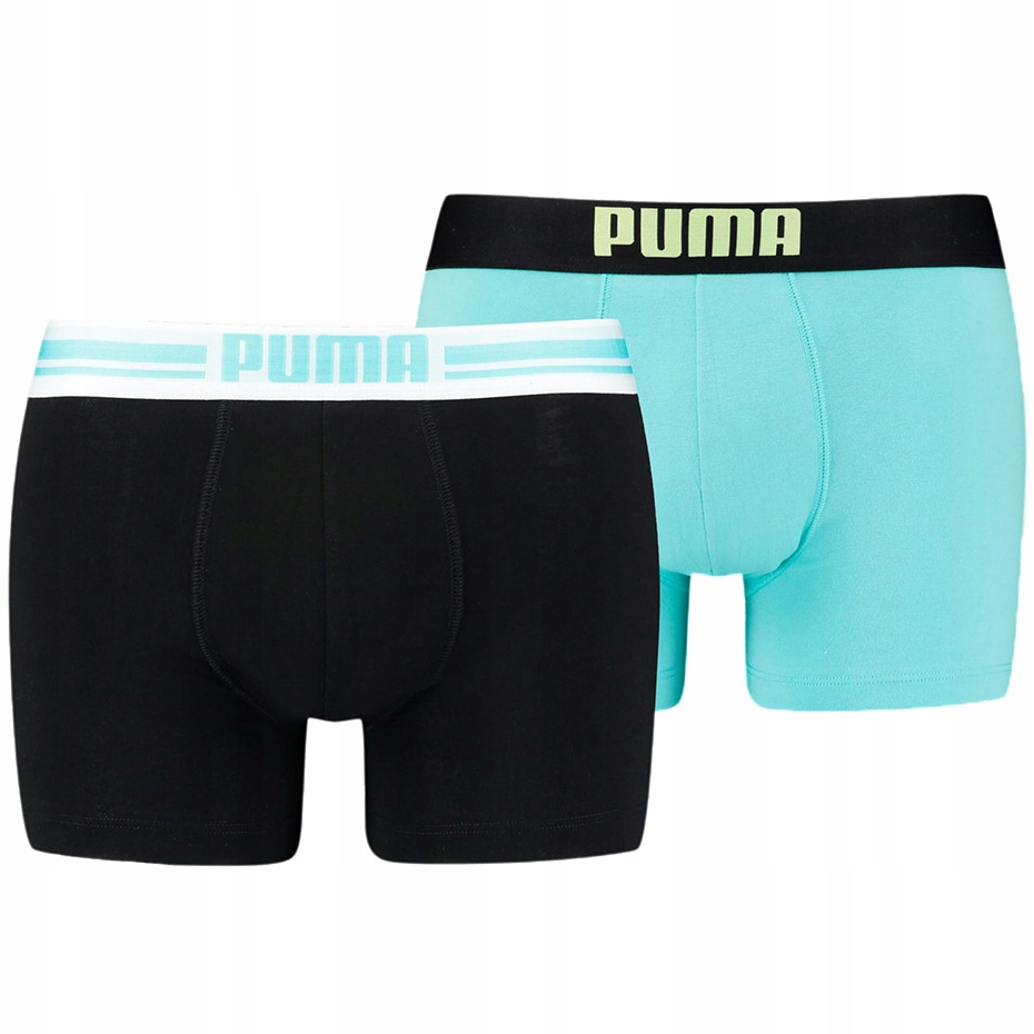 

Bokserki męskie Puma Placed Logo Boxer 2P błękitne