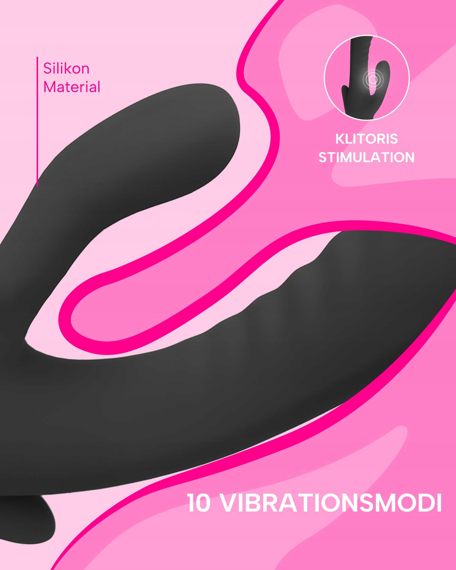 MYSECRETCASE 195cm G-Spot Vibrator 10 Modes USB Clitoral Stimulator — miniatura 2
