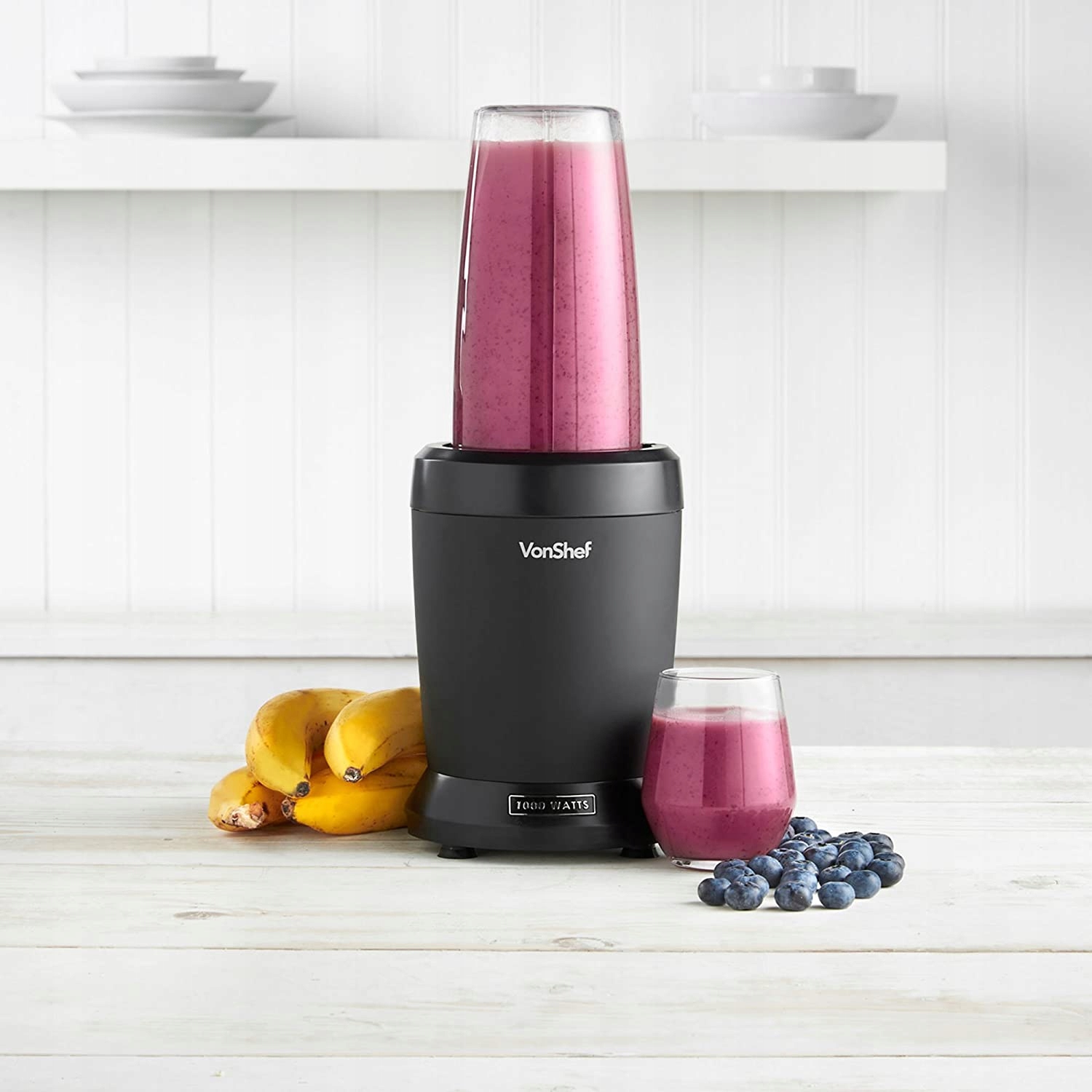 VONSHEF Mikser Smoothie Maker Do Owoców Warzyw i Lodu 1000W 500ml 800ml — miniatura 7