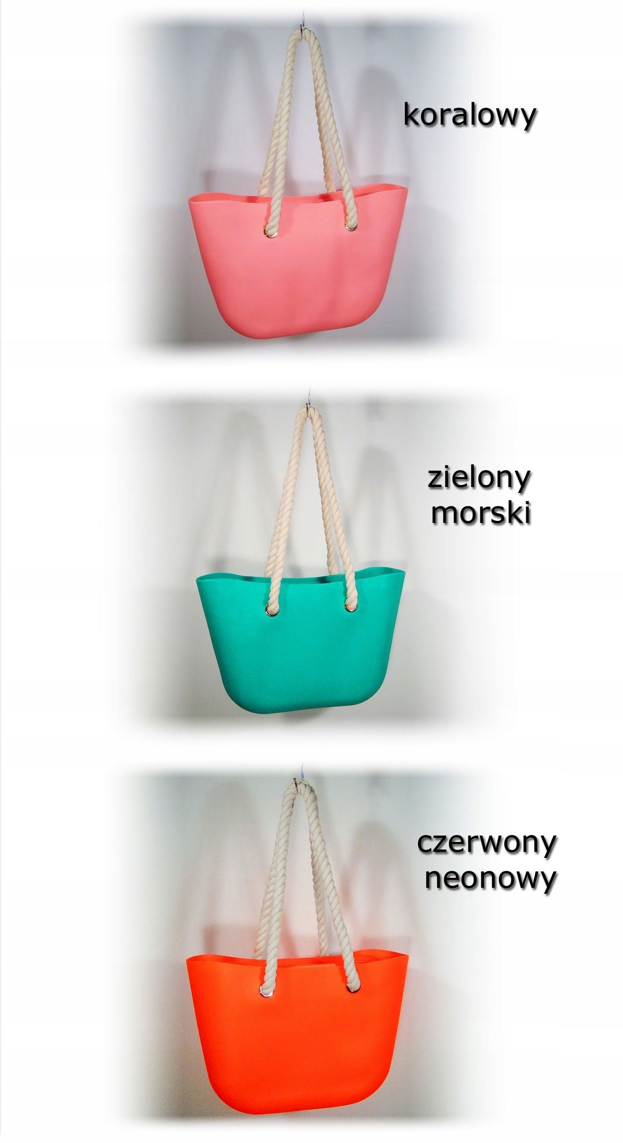 O TORBA GUMOWA TOREBKA HOBO JELLY SHOPPER BAG TGLB Materiał dominujący guma