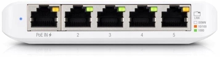 UBIQUITI UniFi Switch Flex Mini, 5 port, (4) GbE, (1) GbE PoE input port for power — 5