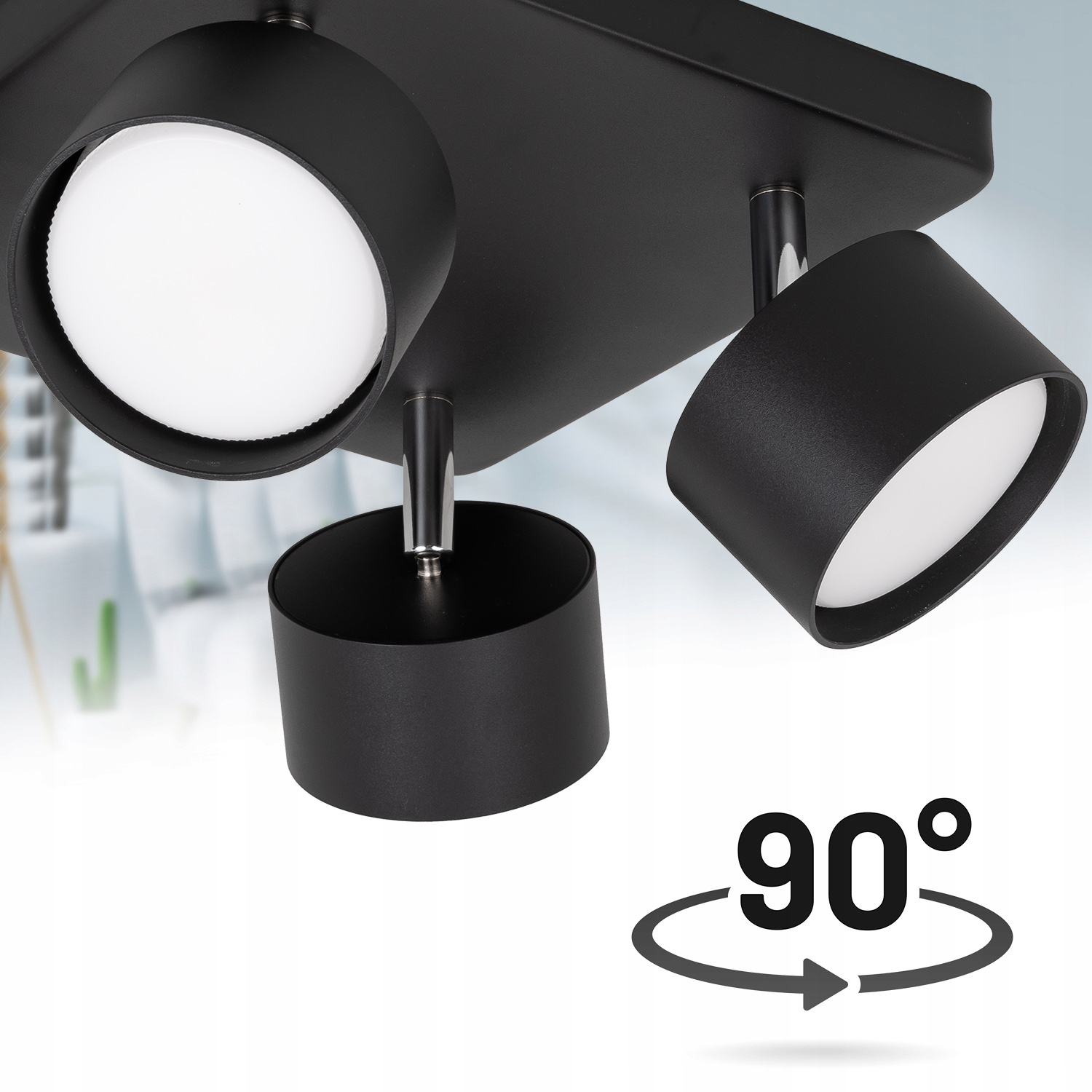 LAMPA SUFITOWA 4 PUNKTOWA SPOT LED PLAFON GX53 Rodzaj reflektor sufitowy