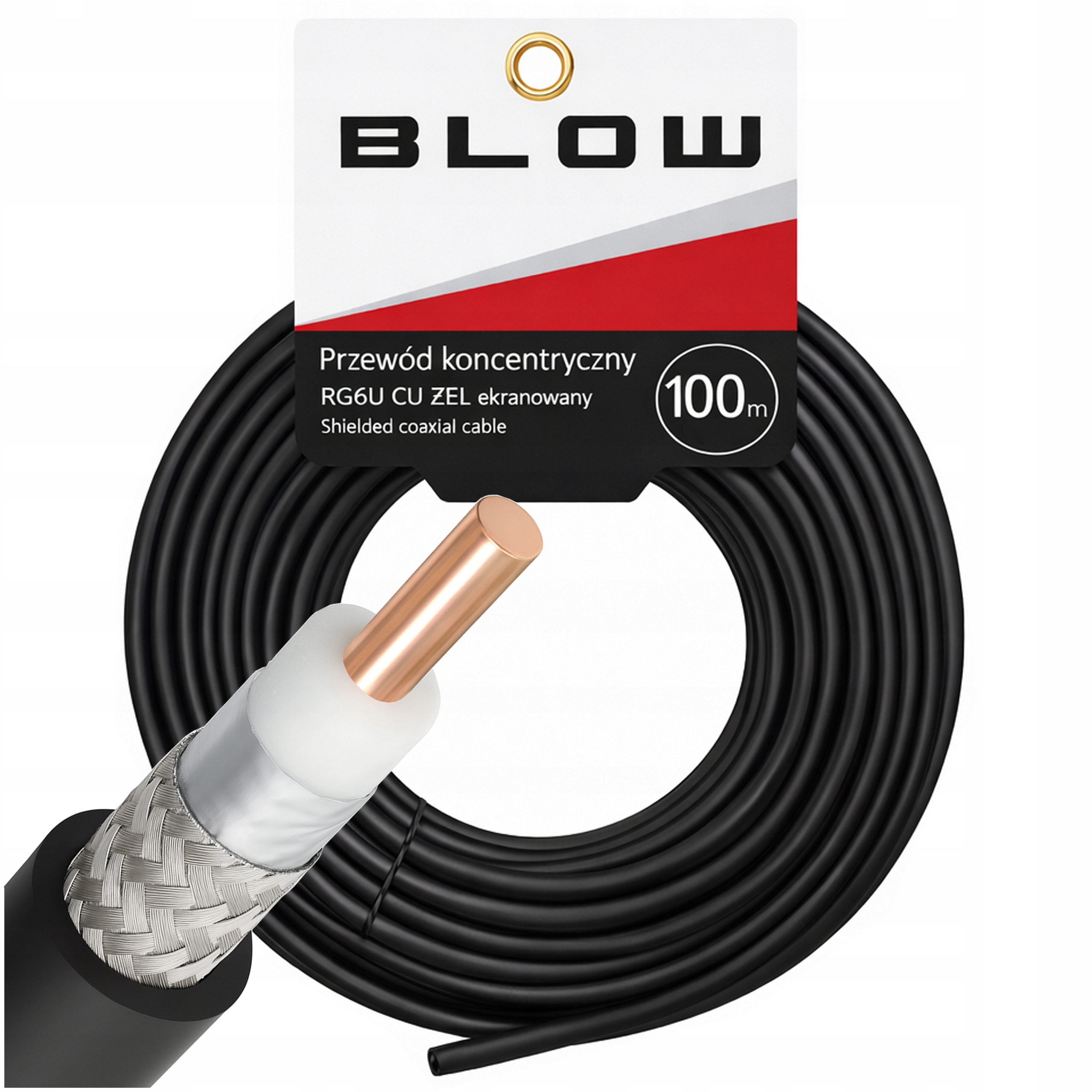 Anténní Kabel Koaxiální Kabel Gel RG6 Tv Sat Externí Konektor F 100 M