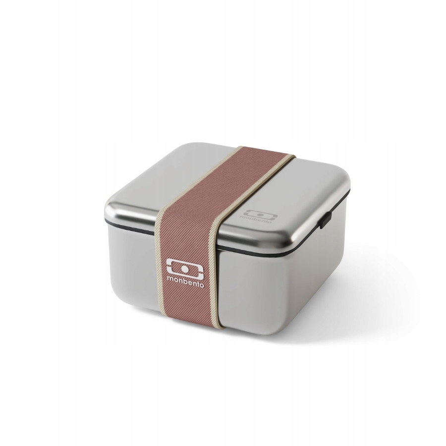 Nerezový vzduchotěsný box do mikrovlnky Monbento Sense L Pink Moka