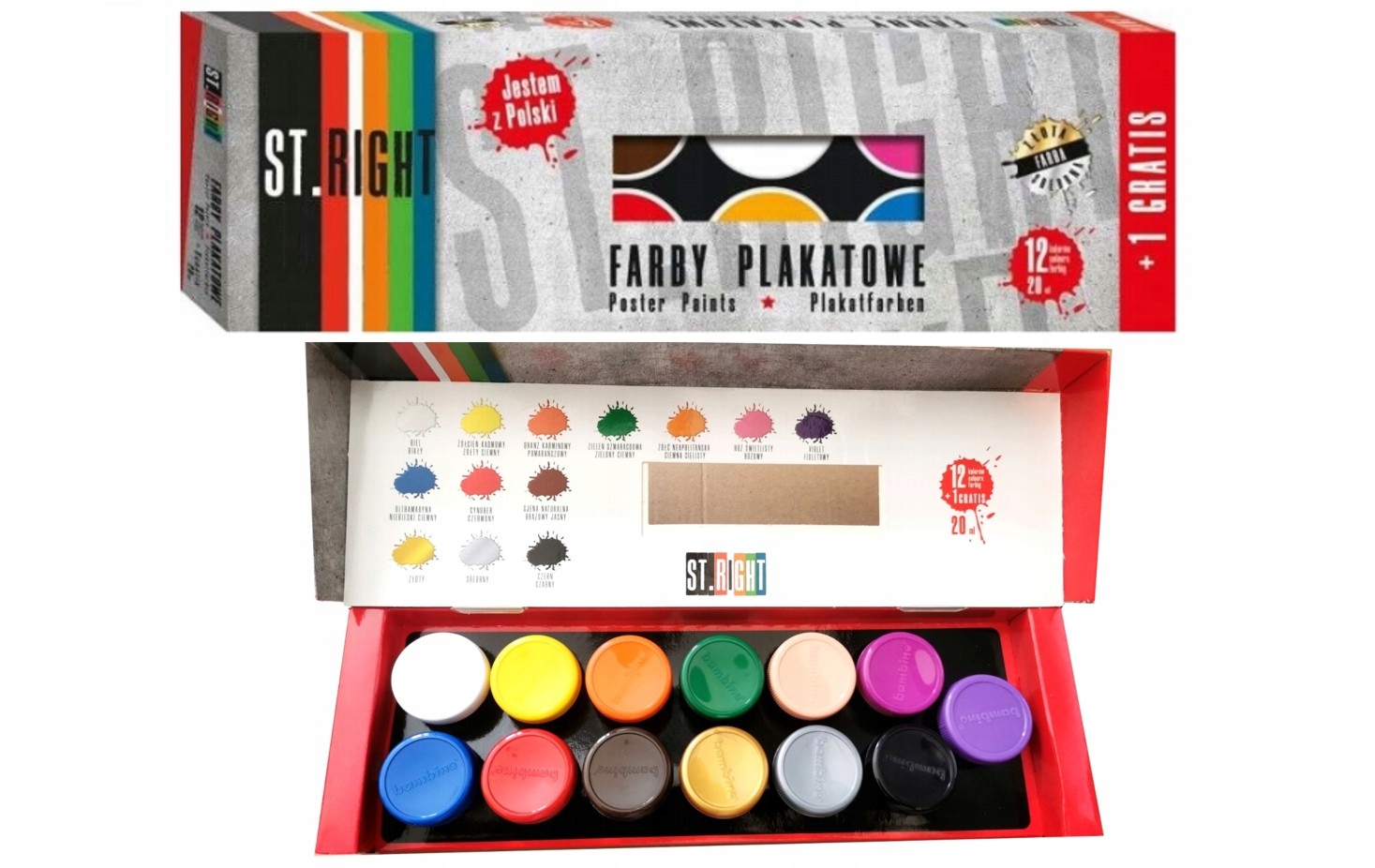

Farby Plakatowe St.right Majewski 20ml 12k+gratis