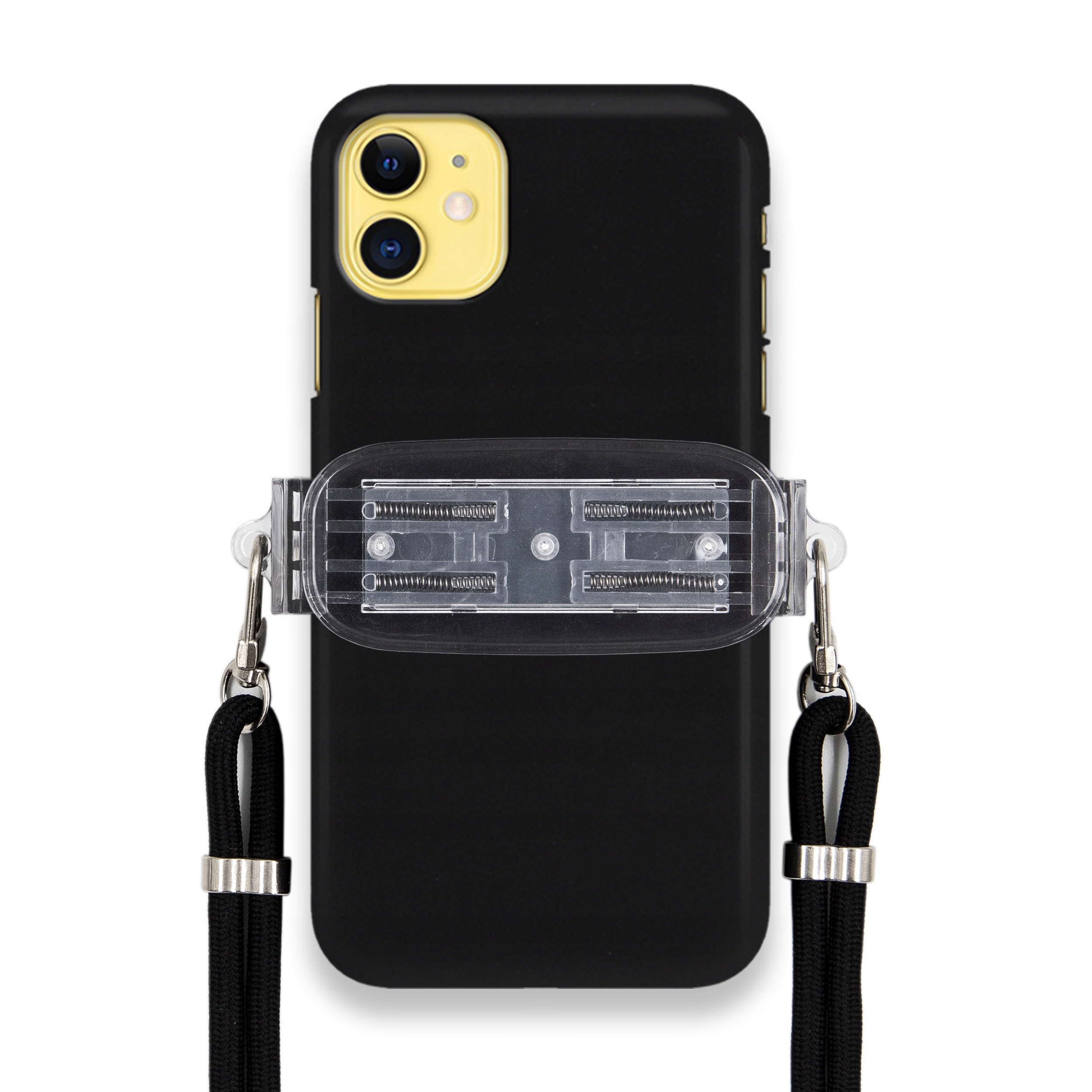 Puzdro Na Iphone 11 Smooth Case Ochrana Univerzálny Držiak Čierna Šnúrka