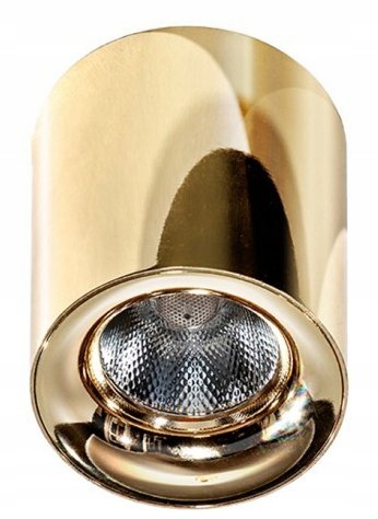TUBA SPOT ZŁOTA LAMPA NATYNKOWA Z POŁYSKIEM LED DO SALONU 24H