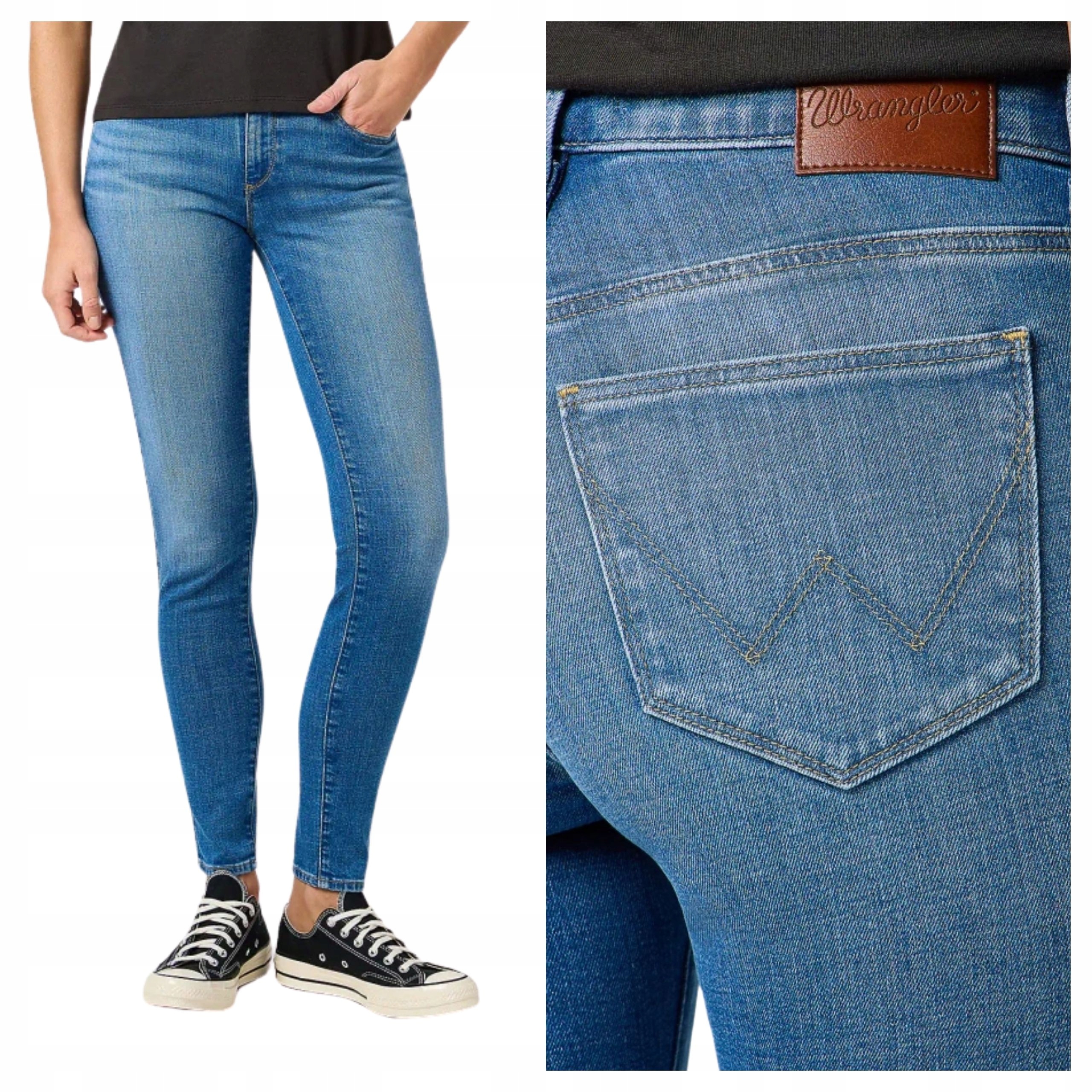 Dámské džínové kalhoty Wrangler Skinny Whispering Waves W28 L30