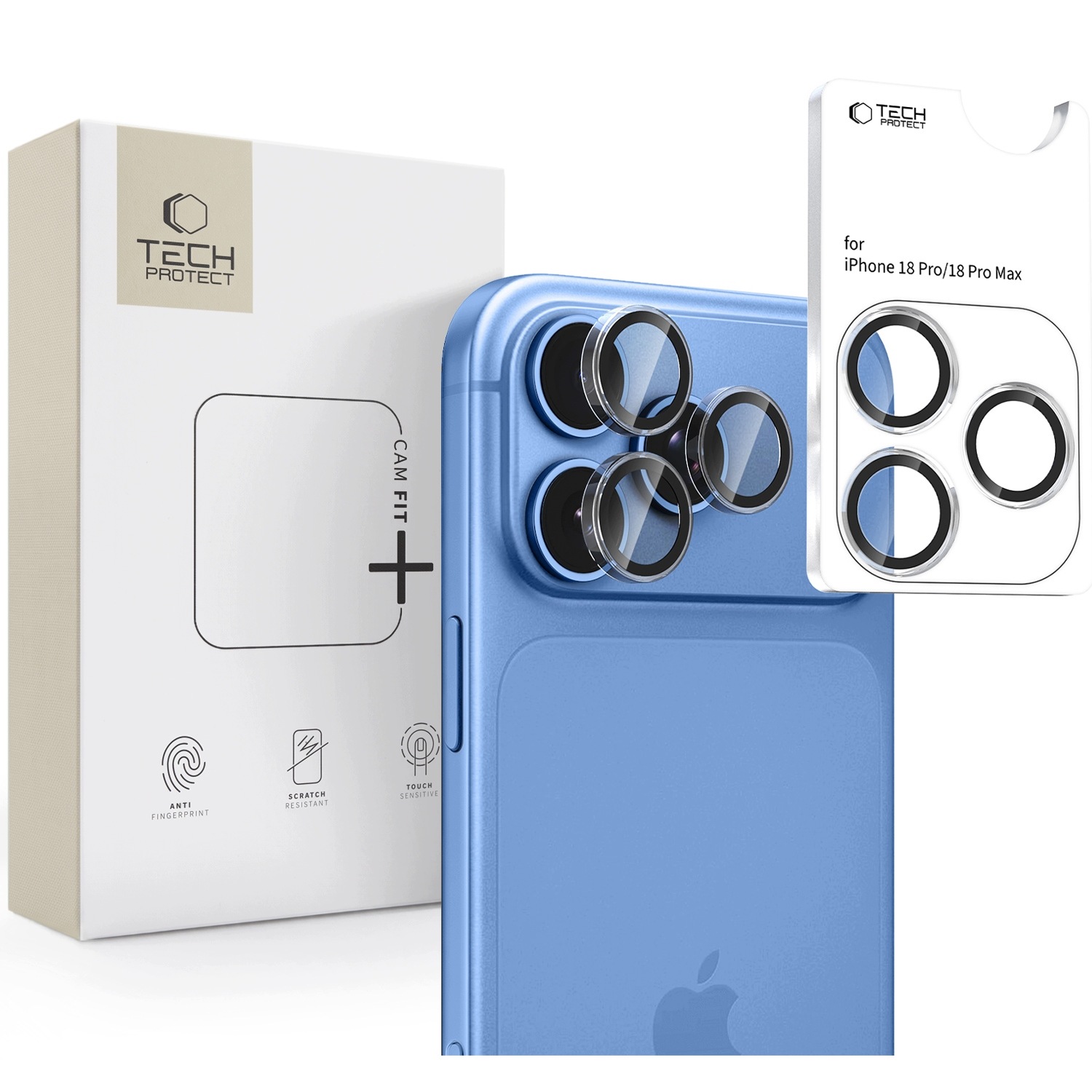 Osłona Aparatu Tech- Protect Camring Fit+ iPhone 18 Pro Max Clear Tech-