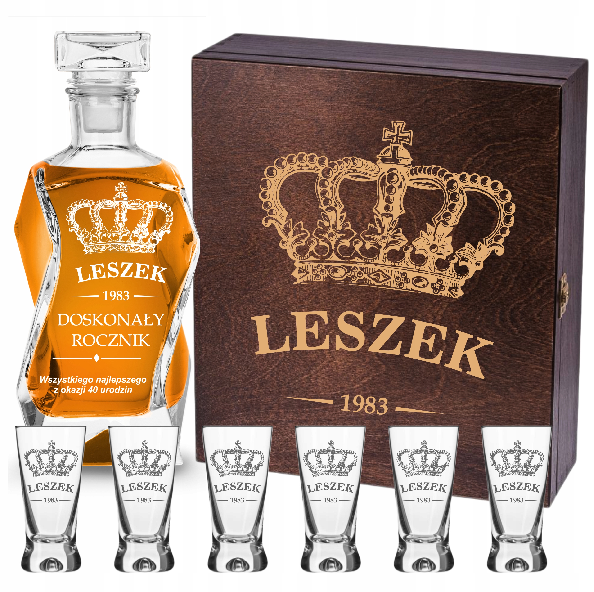 

Karafka Kieliszki W Pudełku Grawer Rocznic