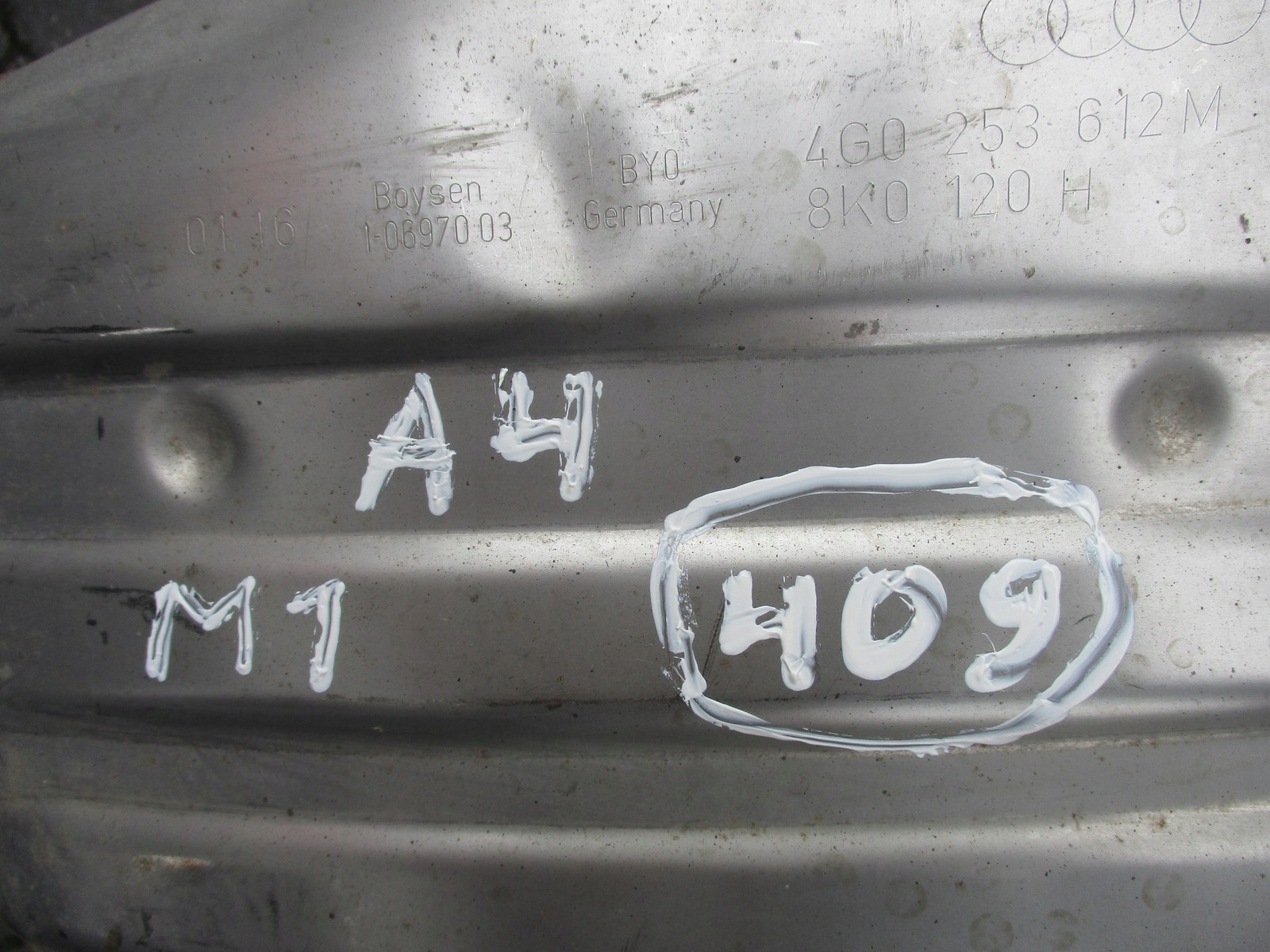 muffler, exhaust AUDI A4 4G0253612M