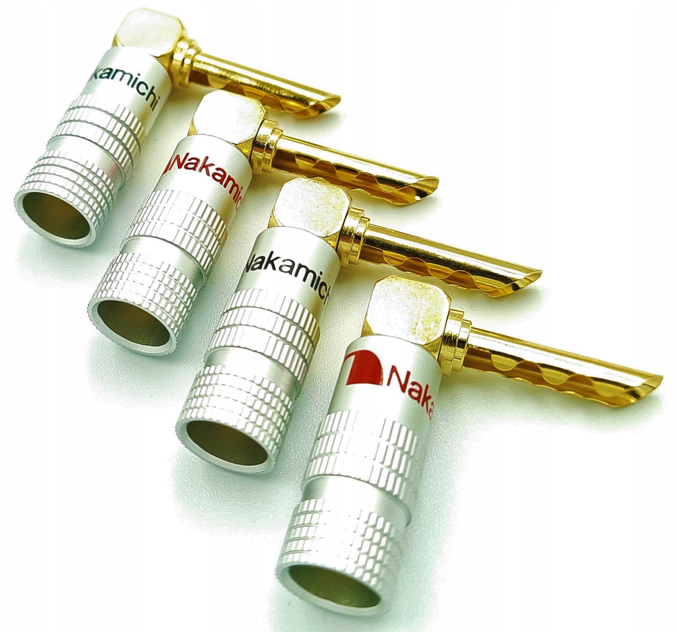 

Wtyk głośnikowy bananowy kątowy Bfa Nakamichi 4szt