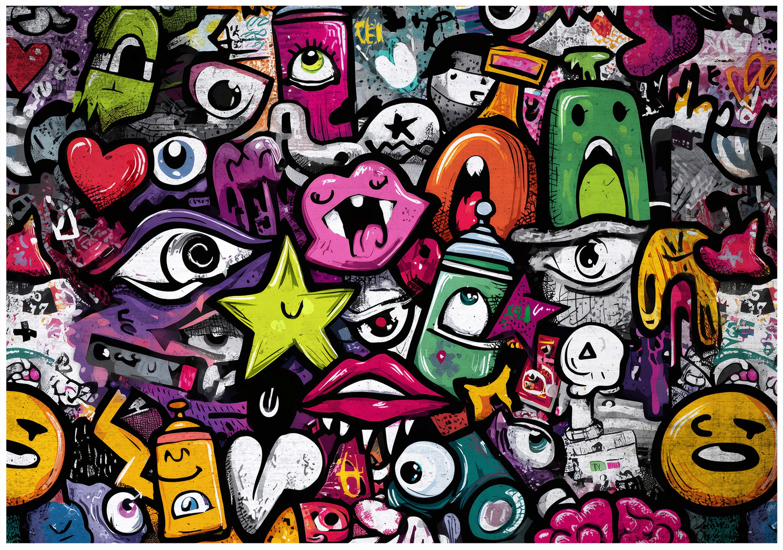 Fototapeta Pro Mládež Děti Graffiti Barevný Umělecký Sprej 250x175