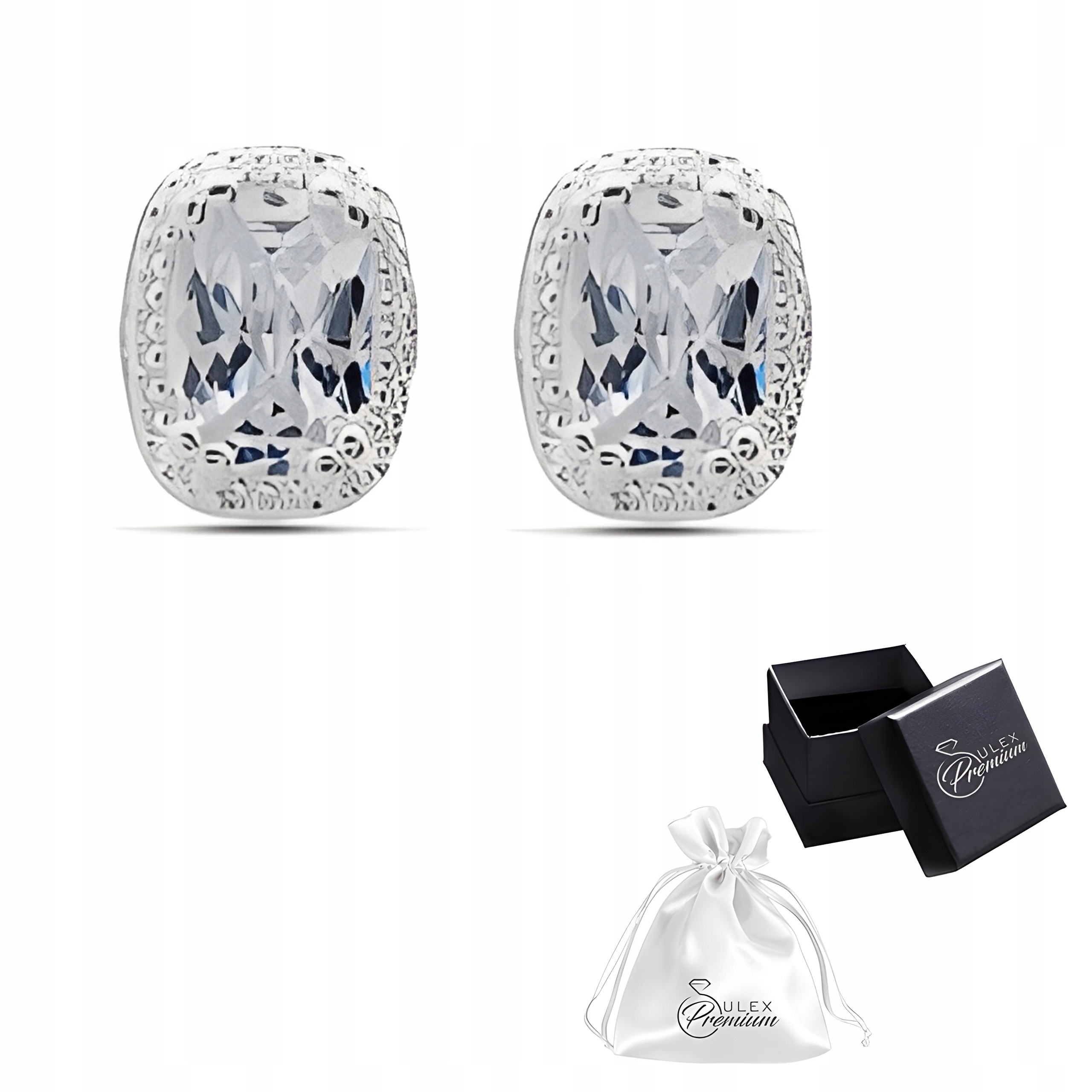 Stříbrné náušnice ryzost 925 Elegantní Náušnice s zirkonem pro ni