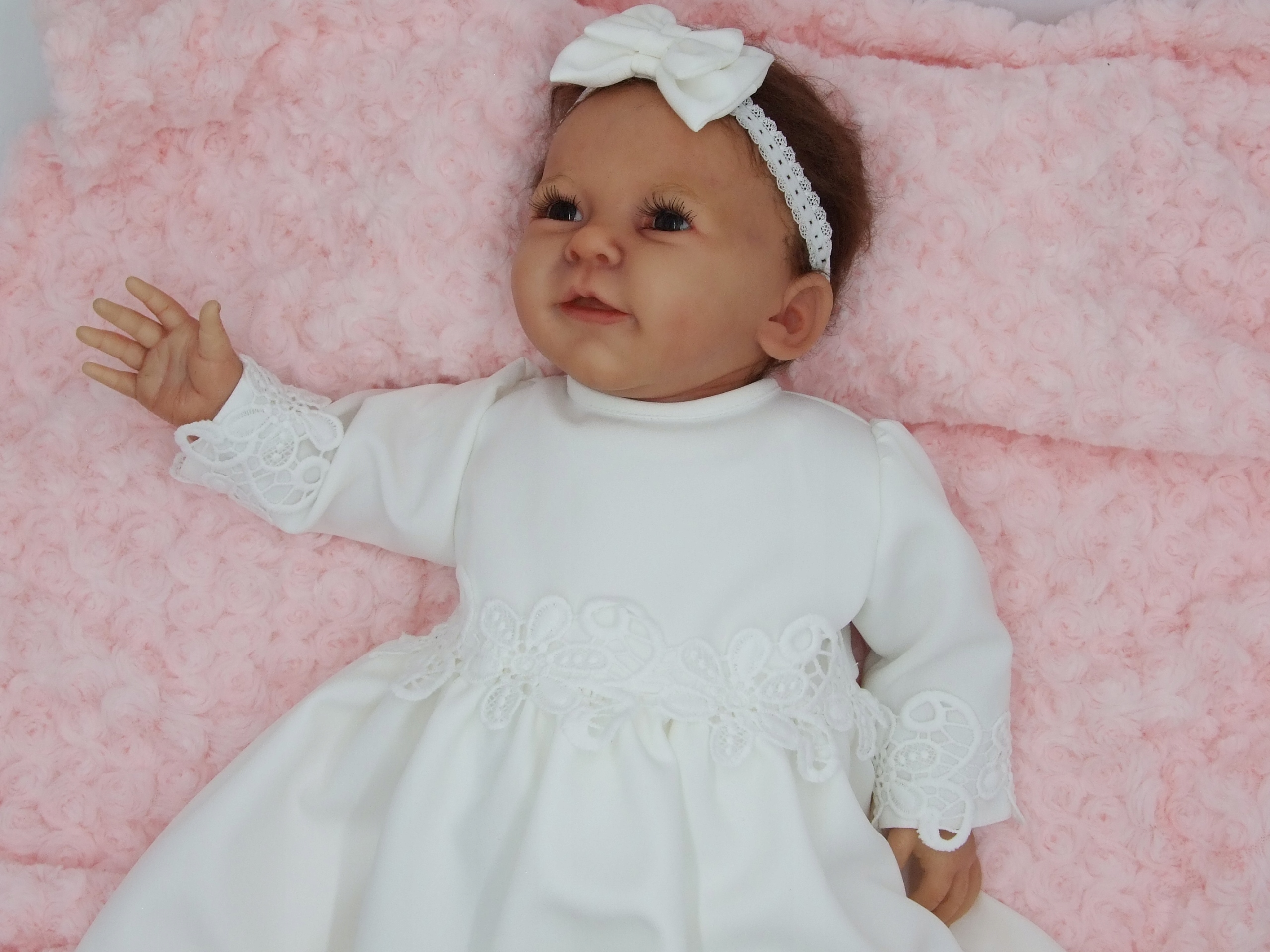 Sukieneczka do CHRZTU Wiosna-Lato *rozmiar 74 Waga produktu z opakowaniem jednostkowym 0.5 kg