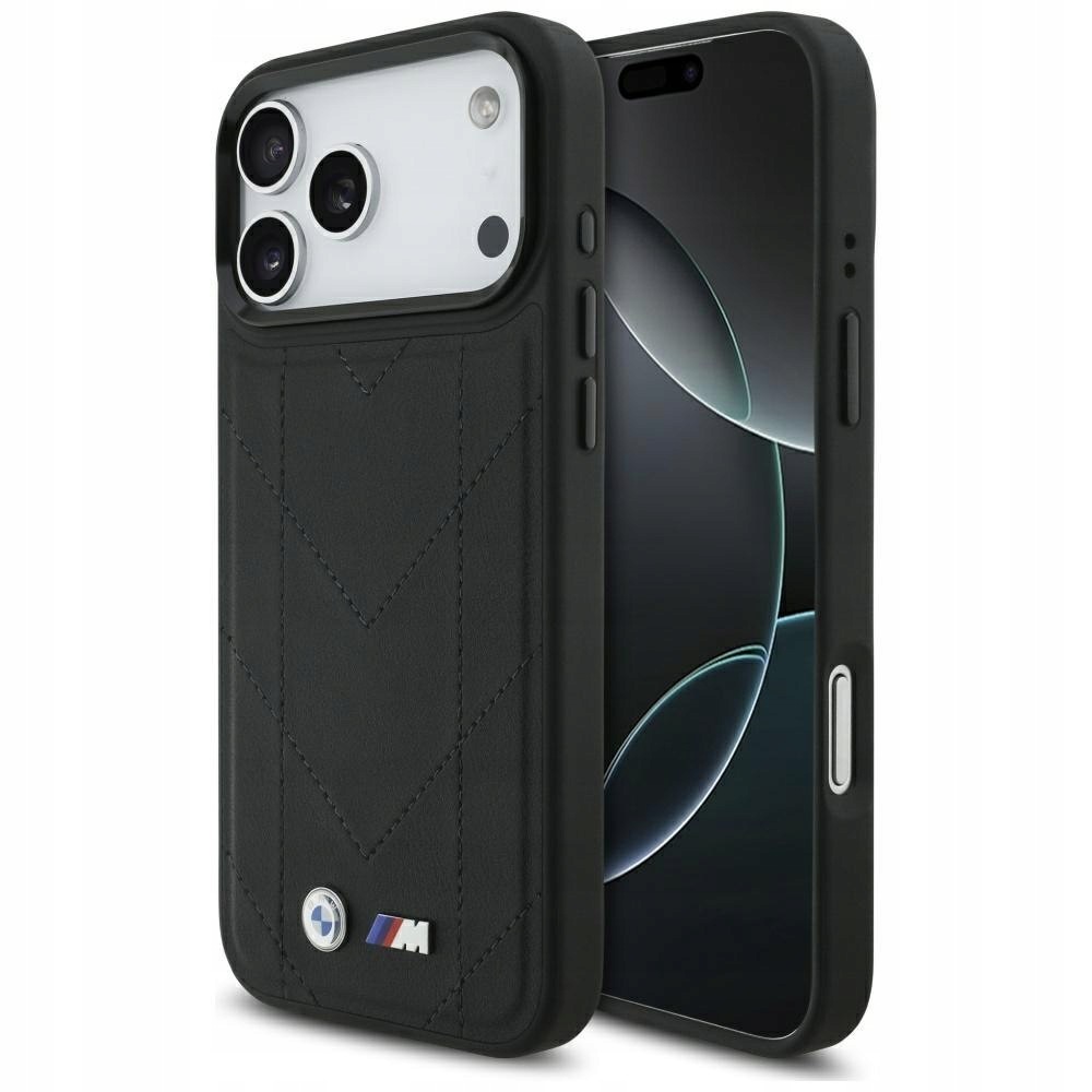 Etui Bmw M Quilted Logo MagSafe do iPhone 17 Pro Max czarny