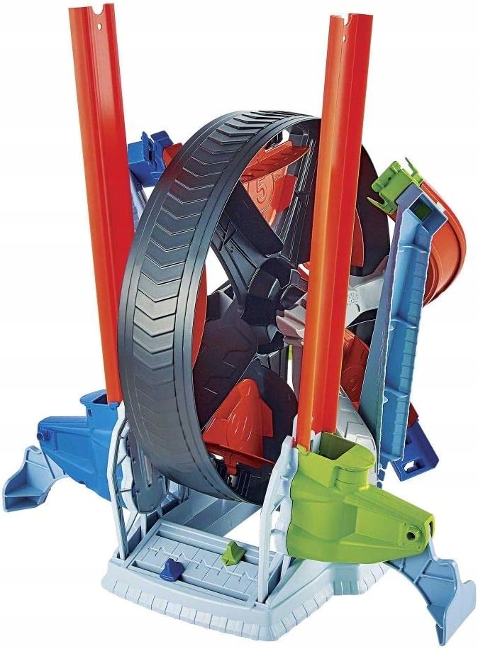 HOT WHEELS ZESTAW TORÓW ZAKRĘCONA OPONA + autko Model GJM77
