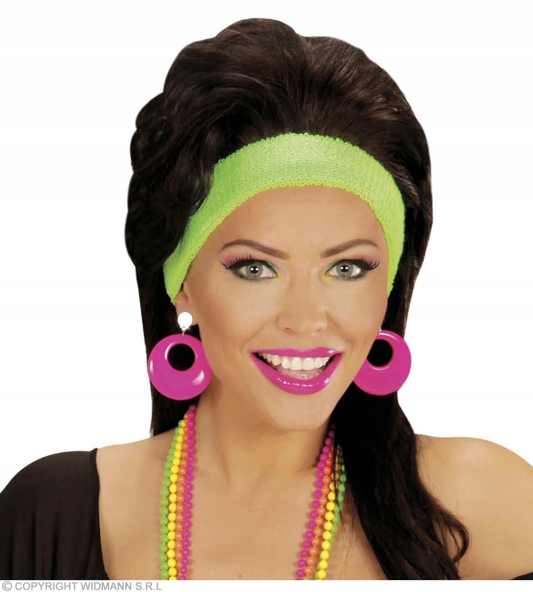 Kolczyki Różowe Neonowe Lata 80 Lata 90 Klipsy Disco Kicz Party Marka Widmann