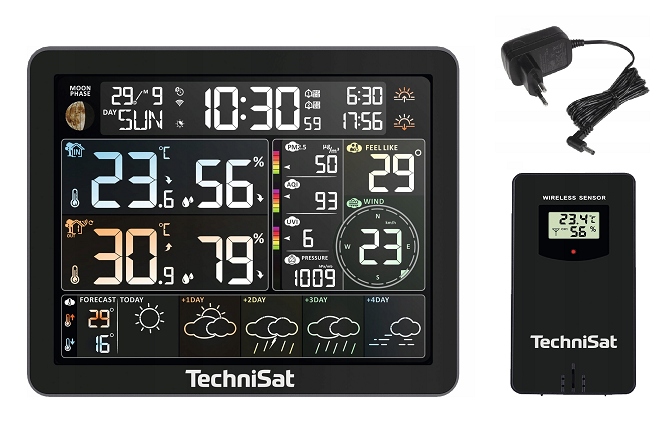 Stanice Počasí WiFi venkovní senzor LCD Tuya Smart TechniSat Imeteo 800