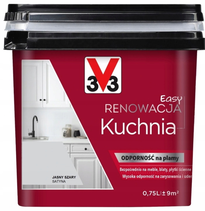 

V33 Farba Renowacyjna Do Kuchni Jasny Szary 0,75L