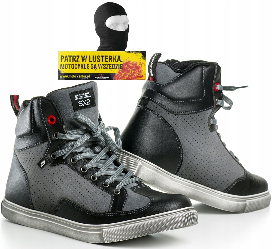 BUTY MOTOCYKLOWE SHIMA SX-2 BLACK 2xGRATIS