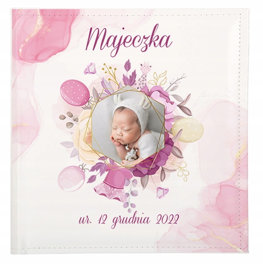 ALBUM NA ZDJĘCIA DZIECKA 5 kart Chrzest Roczek Model wklejany
