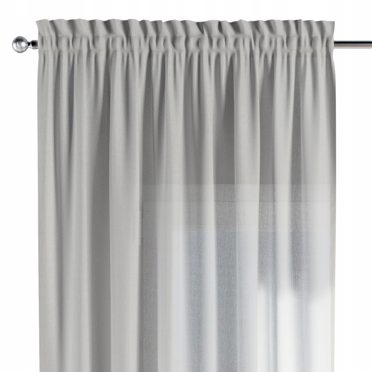 Záves na kanáli s ofinou 1 ks 140x260 cm biely