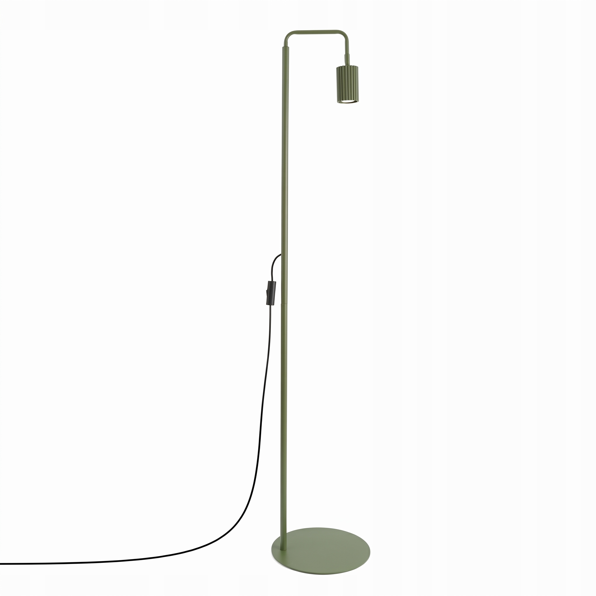 Podlahová lampa loftová minimalistická Karbon 1 zelená Sollux