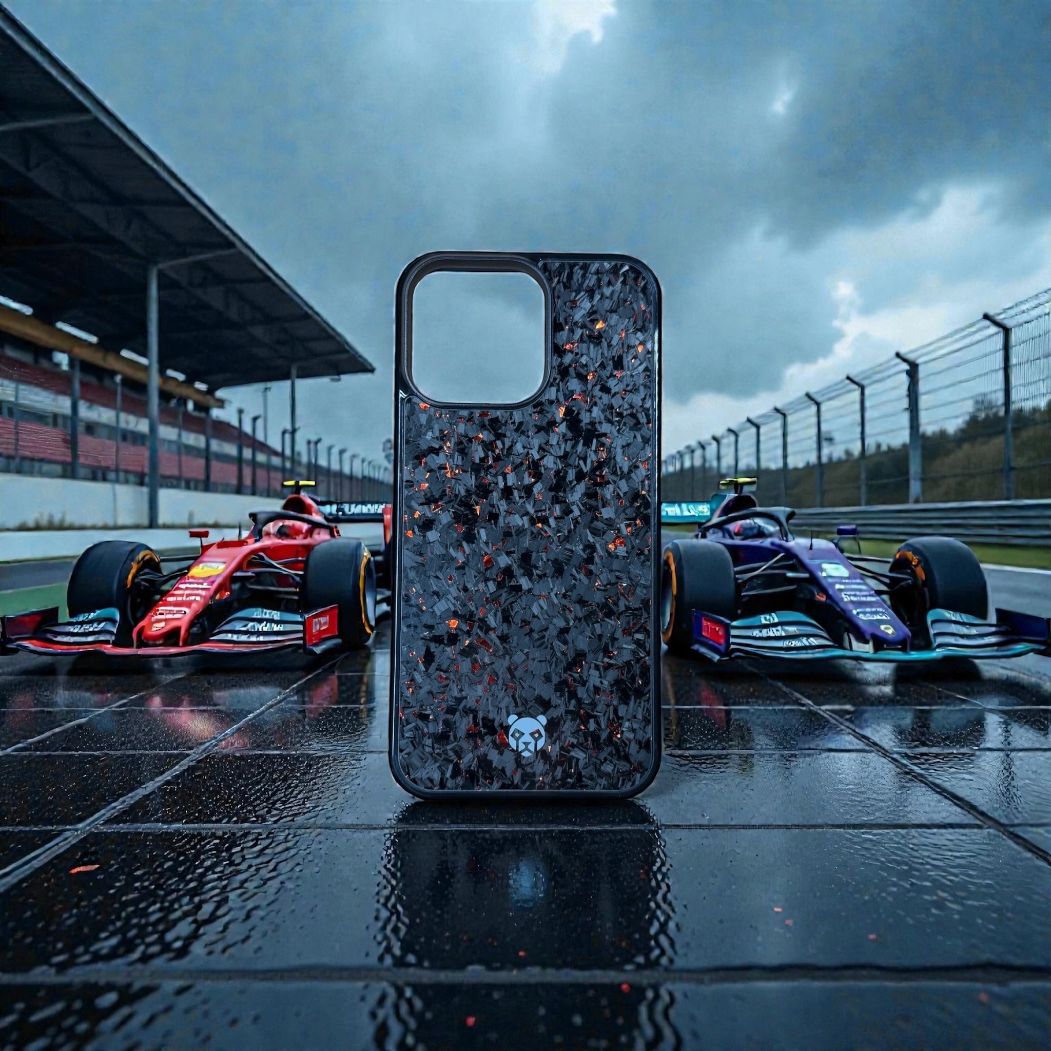 Panda Carbon Forged Edition Red – Karbonový Pouzdro pro iPhone 16 Pro Max