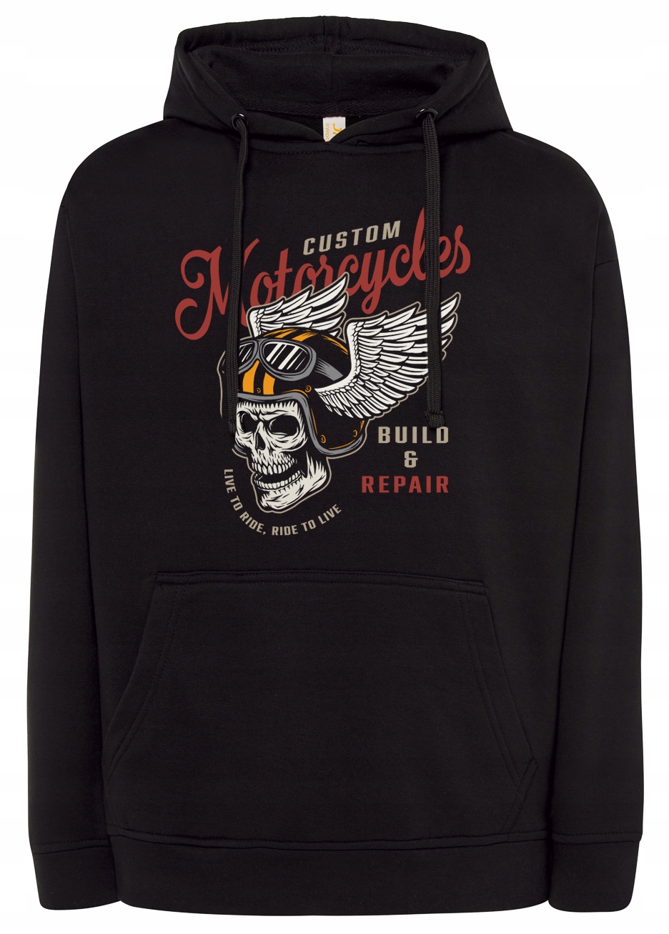 Pánská mikina Pro Motorkáře Custom Motorcycles Motor Build And Repair 5XL